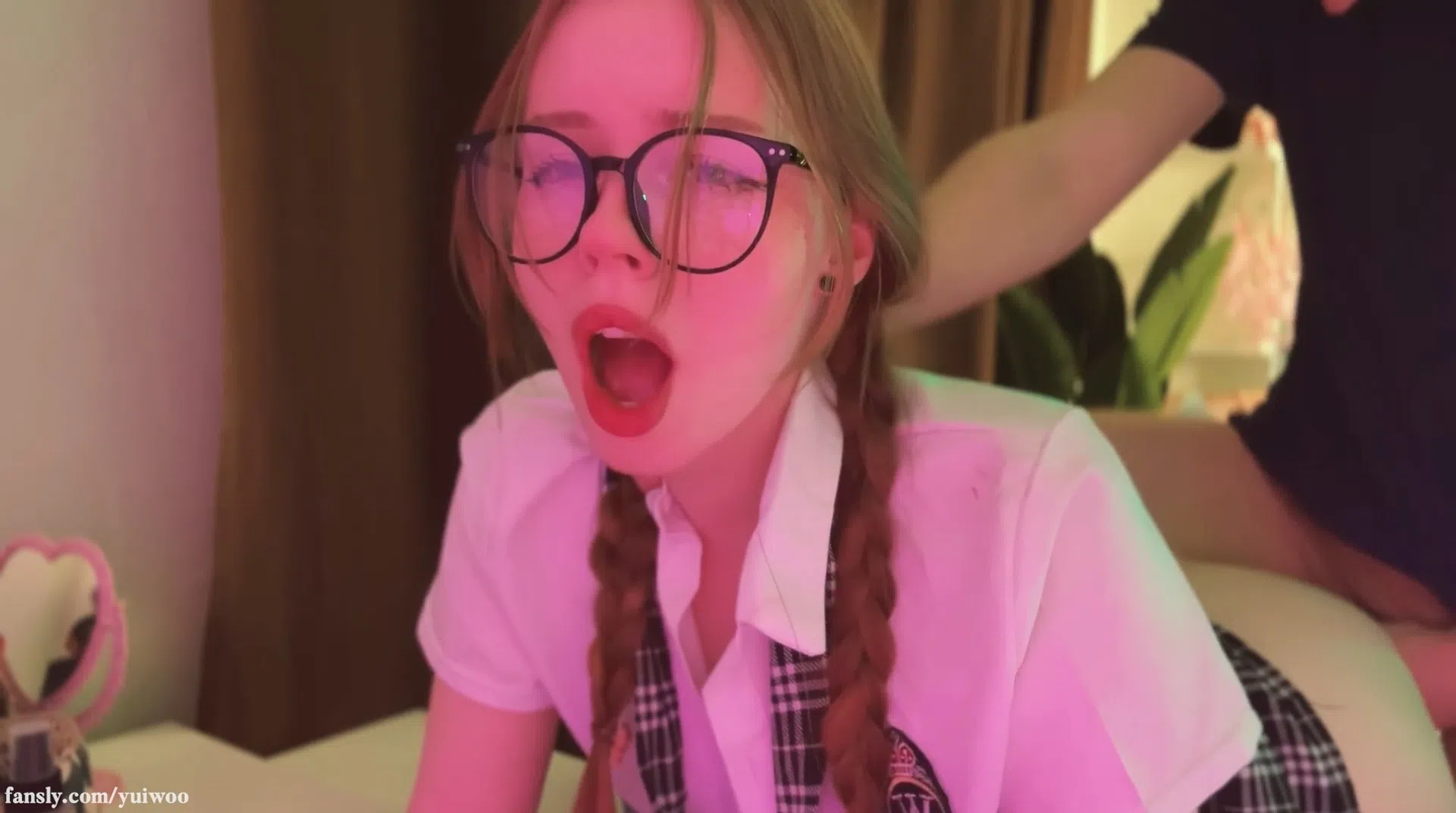 Yuiwoo Schoolgirl Glasses Penises Homework Fuck