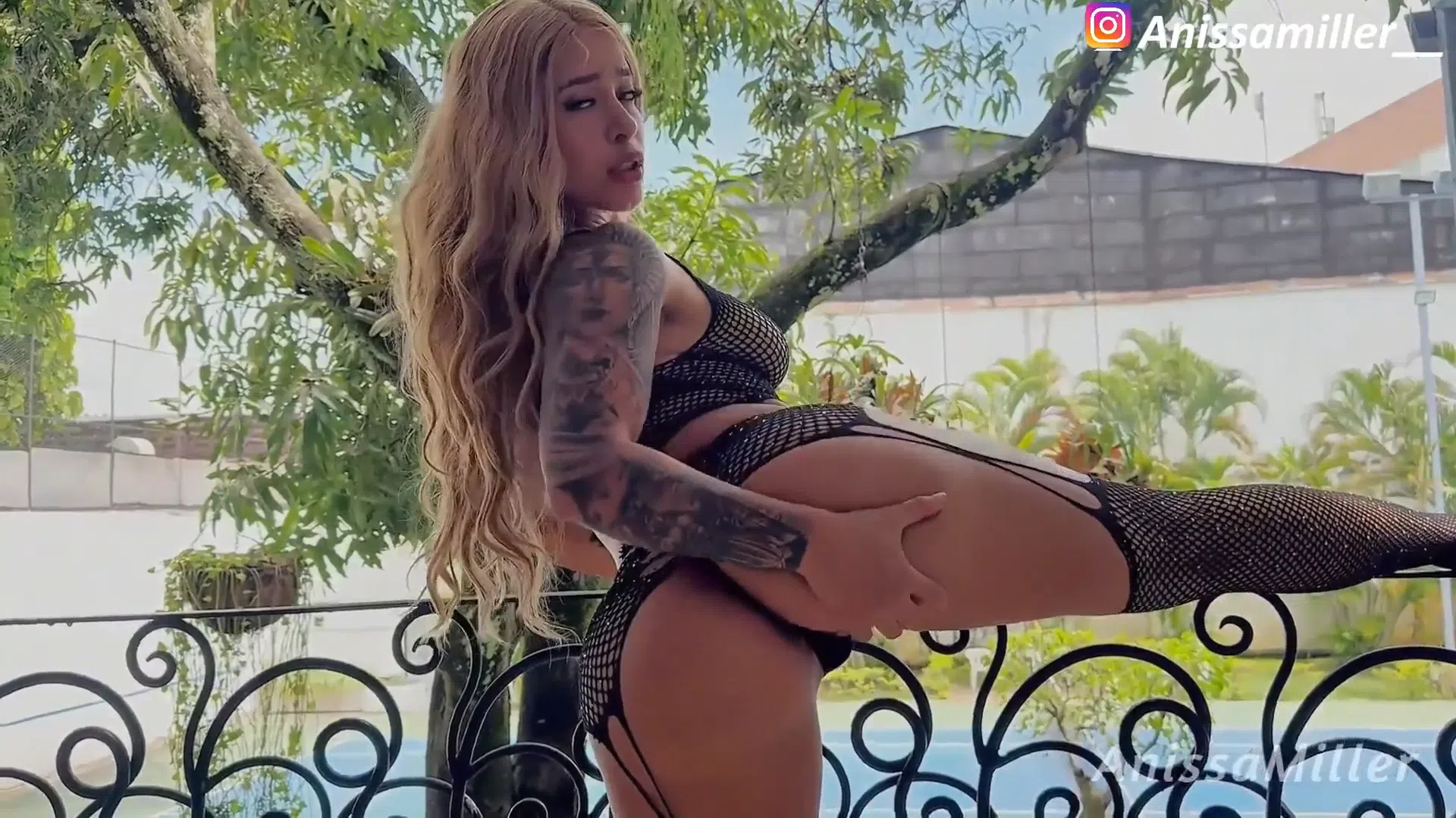 Anissa Miller - Big Ass Latina Slut In Pantyhose Is Thirsty For Sex